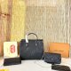 Black Daily Letters Patchwork Bags