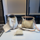 Cream White Daily Letters Patchwork Bags