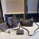 Dark Brown Daily Letters Patchwork Bags