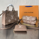 Khaki Daily Letters Contrast Bags