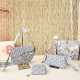 Blue Daily Letters Patchwork Bags