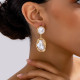 Gold Double-Layer Pearl Earrings Retro Niche Design Fashion Jewelry