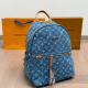 Blue Daily Letters Patchwork Bags