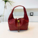 Red Quilted Drawstring Bag Chain Handbag Crossbody