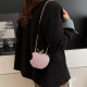 Purple Apple Shaped Woven Bag Chain Crossbody Clutch