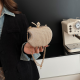 Gold Apple Shaped Woven Bag Chain Crossbody Clutch