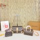 Brown Monogram 3-Piece Bag Color-Clasp Crossbody Set
