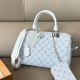 White Light Monogram Barrel Bag Chain-Strap Handbag