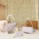 Pink Monogram 3-Piece Bag Color-Strap Crossbody Set