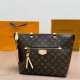 Brown Monogram Tote Bag Double Zip Daily Handbag