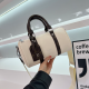 White Donkey Print Boston Bag Handheld Crossbody Barrel Bag