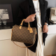 Brown Printed Boston Bag Handheld Crossbody Fashion Office Bag