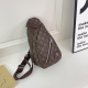 Brown Donkey Checkered Chest Bag Adjustable Strap Crossbody Waist Bag