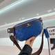 Blue Donkey Embossed Chest Bag Detachable Coin Purse Crossbody Waist Bag