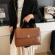 Brown Double-C Quilted Briefcase Handheld Chain Office Tote