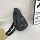 Black Donkey Checkered Chest Bag Adjustable Strap Crossbody Waist Bag