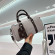 Grey Donkey Print Boston Bag Handheld Crossbody Barrel Bag
