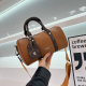 Brown Donkey Print Boston Bag Handheld Crossbody Barrel Bag