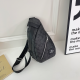 Black C Brand Circle Print Chest Bag Adjustable Strap Crossbody Waist Bag
