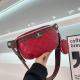 Red Donkey Embossed Chest Bag Detachable Coin Purse Crossbody Waist Bag