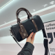 Black Donkey Print Boston Bag Handheld Crossbody Barrel Bag