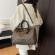Black Brown Printed Boston Bag Handheld Crossbody Fashion Office Bag