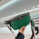 Green Donkey Embossed Chest Bag Detachable Coin Purse Crossbody Waist Bag