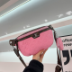 Pink Donkey Embossed Chest Bag Detachable Coin Purse Crossbody Waist Bag