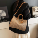 Brown Printed Boston Bag Handheld Crossbody Fashion Office Bag