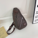 Brown C Brand Circle Print Chest Bag Adjustable Strap Crossbody Waist Bag