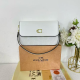 White Printed Leather Crossbody Bag Metal C-logo Style