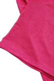 Purple Off-shoulder Cropped Sweatshirt Drawstring Wide-leg Pants Casual Stylish Two-piece Set