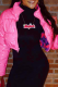 Rose Red Paisley Reversible Cropped Puffer Jacket Stand-Collar Zip Coat