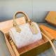 White Embossed Cylinder Handbag Detachable Strap Crossbody Bag