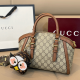 Brown GG Monogram Shell Bag w/Owl Charm - Handbag Crossbody