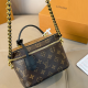 Brown Monogram Cylinder Bag Chain Strap Handbag Crossbody