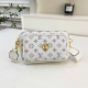 White Monogram Logo Convertible Bag Stylish Crossbody Fanny Pack