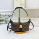 Black Brown Vintage Monogram Contrast shoulder Bag Daily Trendy Bag