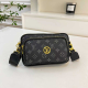 Black Monogram Logo Convertible Bag Stylish Crossbody Fanny Pack
