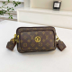 Dark Brown Monogram Logo Convertible Bag Stylish Crossbody Fanny Pack