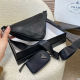 Black Minimal Logo 3-in-1 Triangle Trendy Crossbody