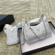 White Rhinestone 3-in-1 Hobo Runway Crossbody Bag