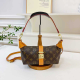 Yellow Brown Vintage Monogram Contrast shoulder Bag Daily Trendy Bag
