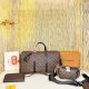 Brown Vintage Monogram 3 Piece Bag Set Luxury Travel