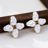 Golden Yellow Daily Solid Color Irregular Earrings