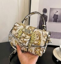 White Yellow Casual Street Print Handbags