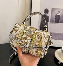 White Yellow Casual Street Print Handbags