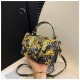 Black Casual Street Print Handbags