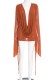 Dark Orange Sexy Hot Club Nightclub Solid Color V Neck Dresses
