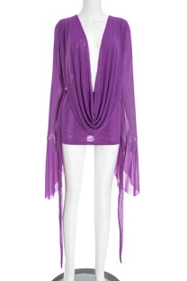 Purple Sexy Hot Club Nightclub Solid Color V Neck Dresses